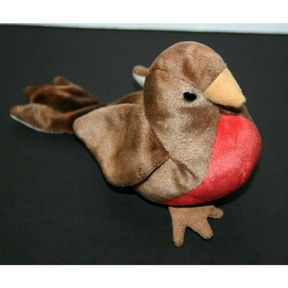 TY Beanie Baby Early Robin Bird 1998 errors rare 4190 brown red - Picture 4 of 10